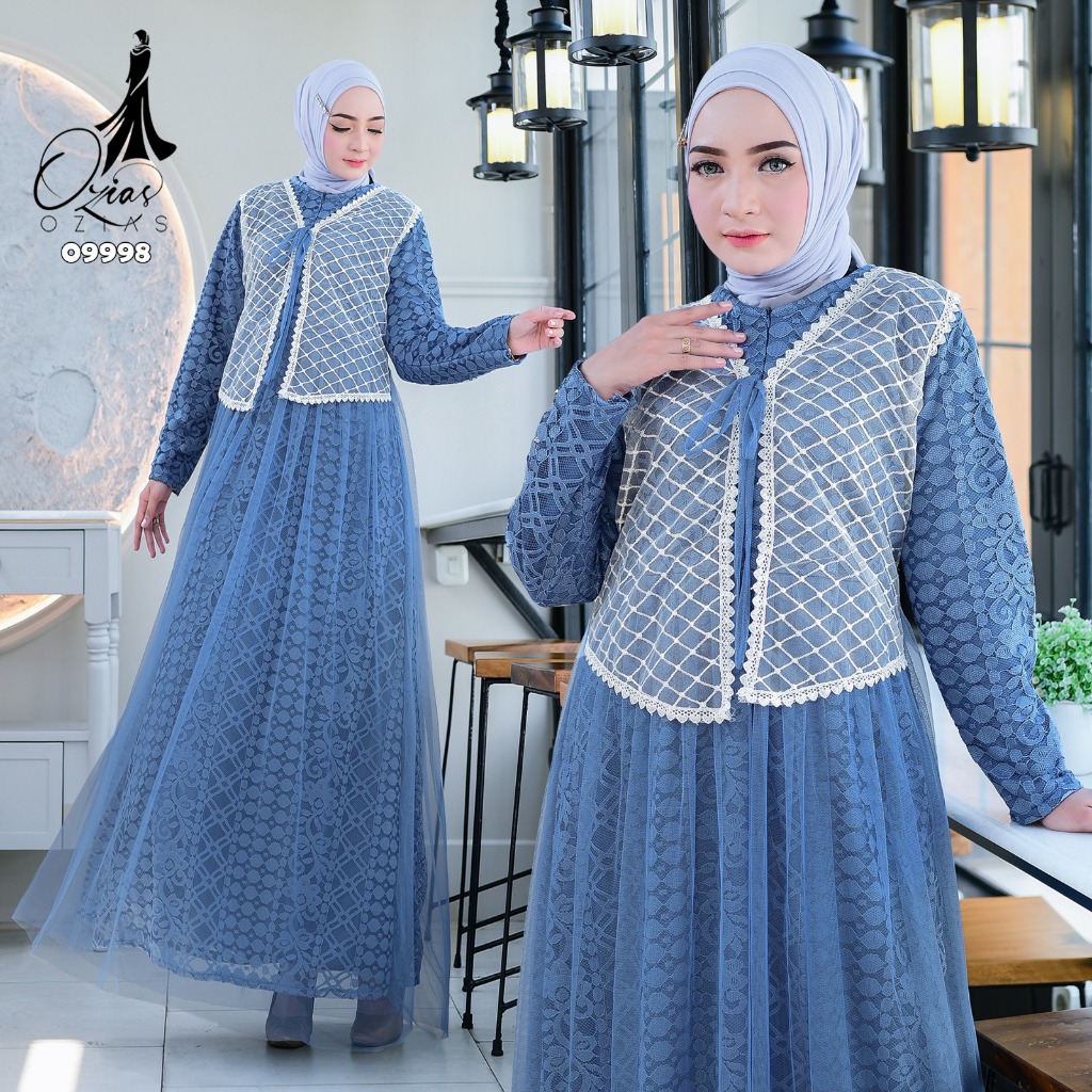 Ozias - Gamis Brokat Fimela 09998 | Gamis Remaja Dewasa | Gamis Cantik Kondangan