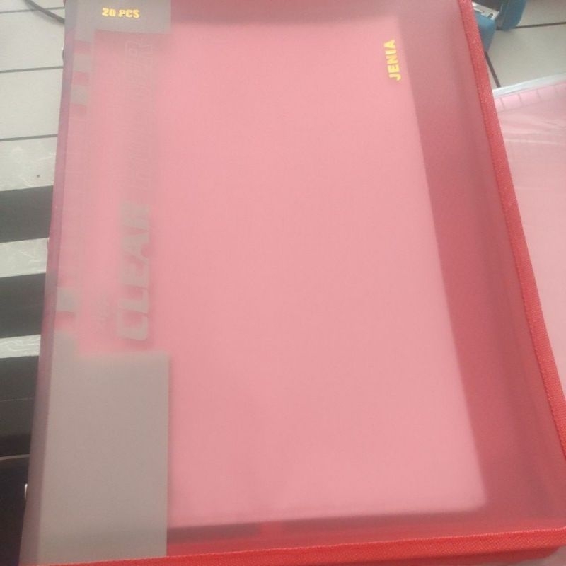 

Zipper clear holder jenia,map plastik jenia isi 20 sheet