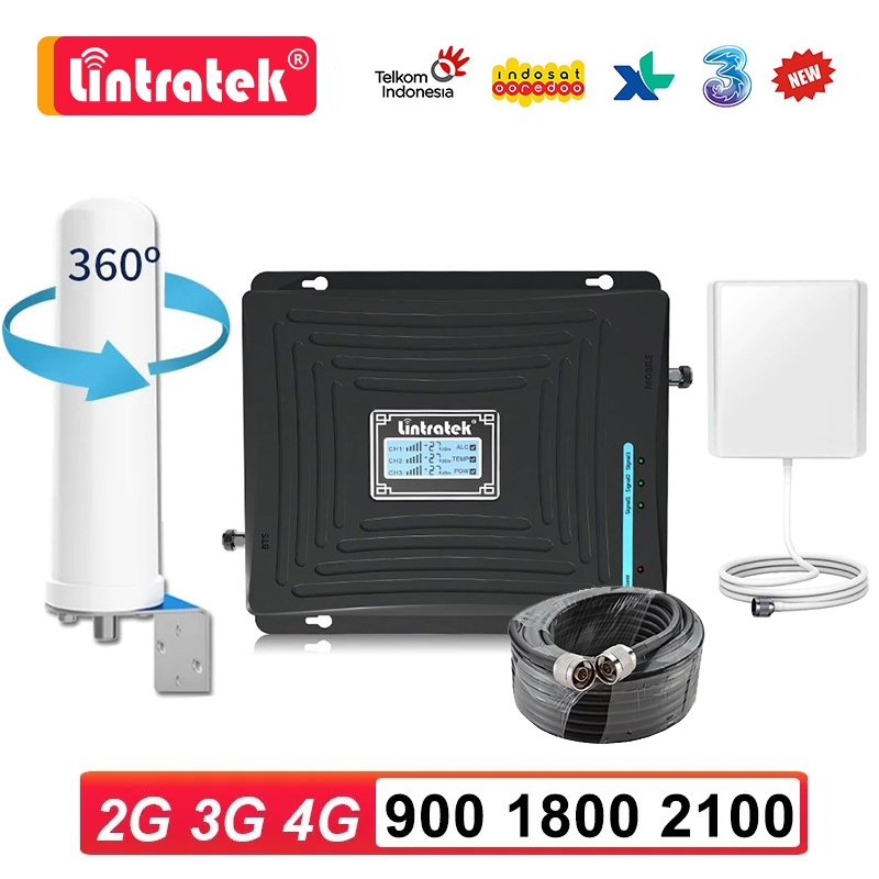BARU  Lintratek ANTENA PENGUAT INTERNET SINYAL HP 4G GSM SIGNAL BOOSTER MESIN EDC JARINGAN PEDALAMAN