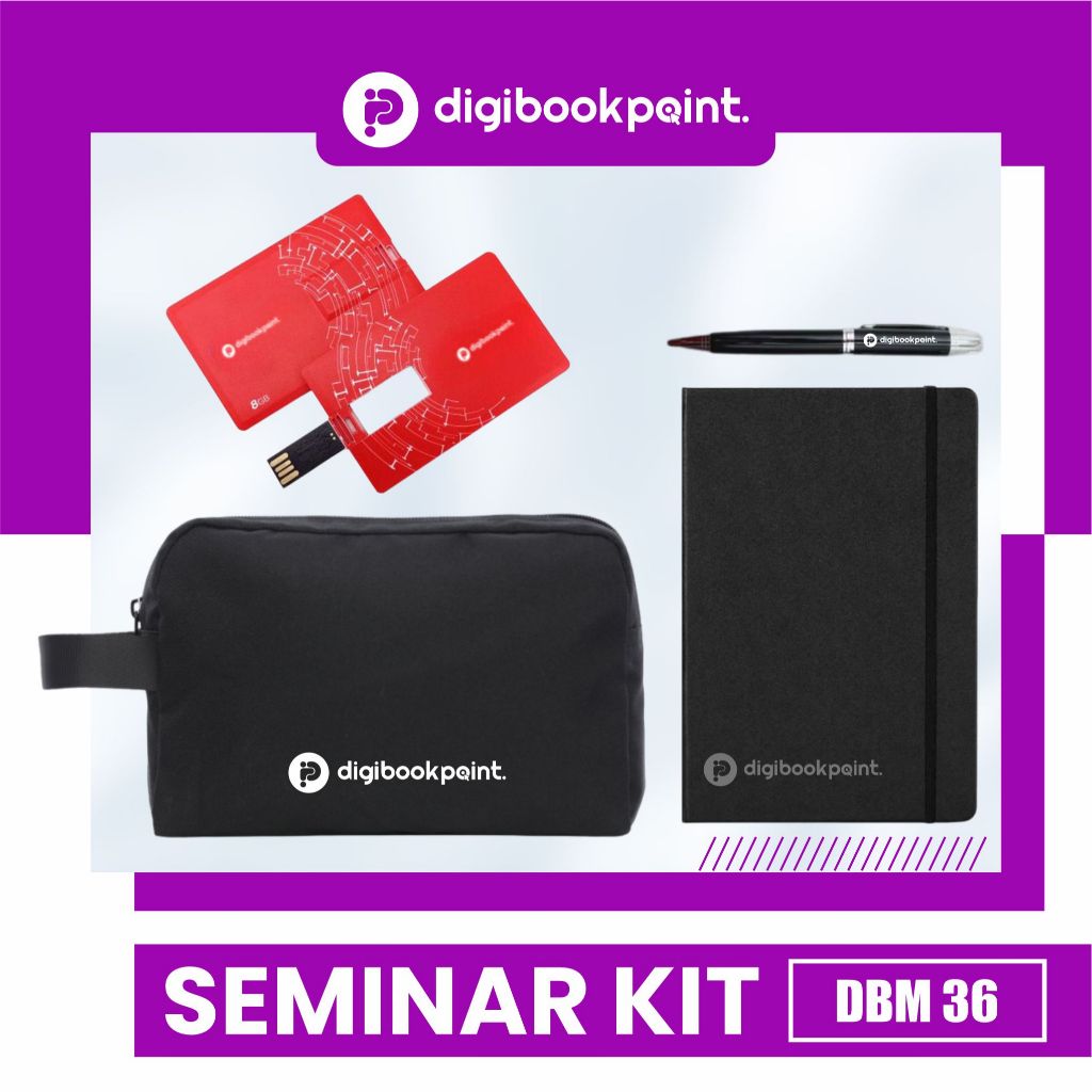 

Paket Seminar Kit Custom - Pulpen Besi Grafir, Notebook Kulit Karet A5, Pouch Cordura, Flashdisk 8GB - DBM 36