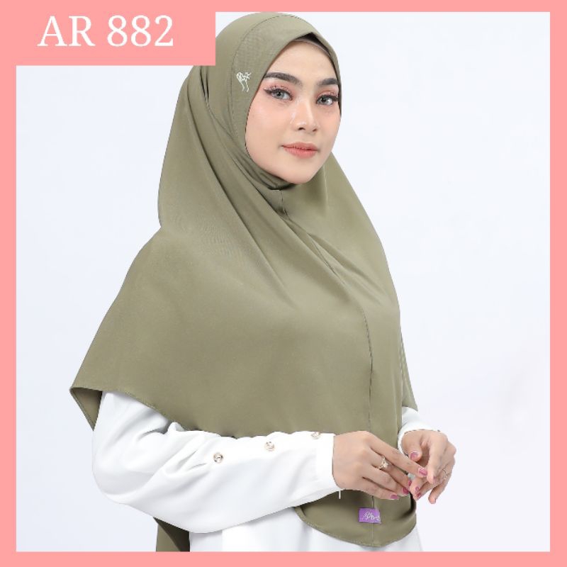 NEW AR 882 √ Hijab Bergo Ar Rafi Non Ped Jumbo Terlaris √ Jilbab Arrafi Instant Blusukan Wanita Dewa