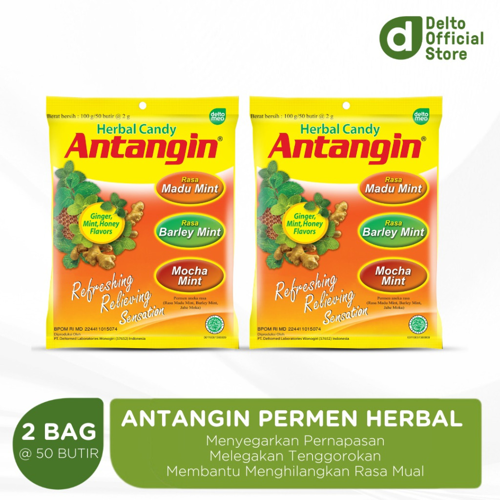 

Twin Pack Permen Antangin B50 Mix Rasa Membantu Menghilangkan Mual