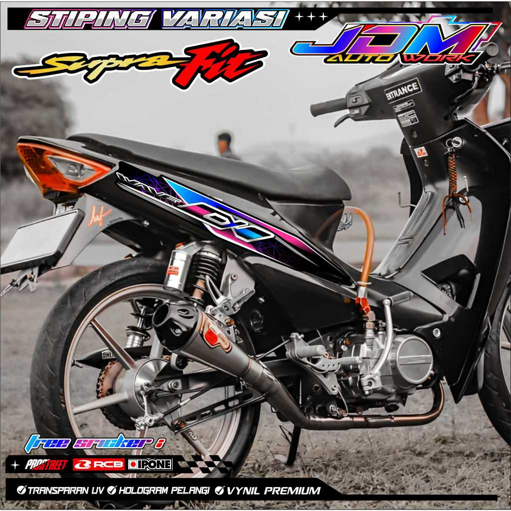 STRIPING VARIASI HONDA SUPRA FIT NEW / STIKER LIST VARIASI MOTOR SUPRA FIT NEW