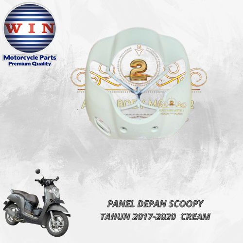 BODY DEPAN  TAMENG DEPAN SCOOPY FI ESP 2017-2020 WARNA CREAM