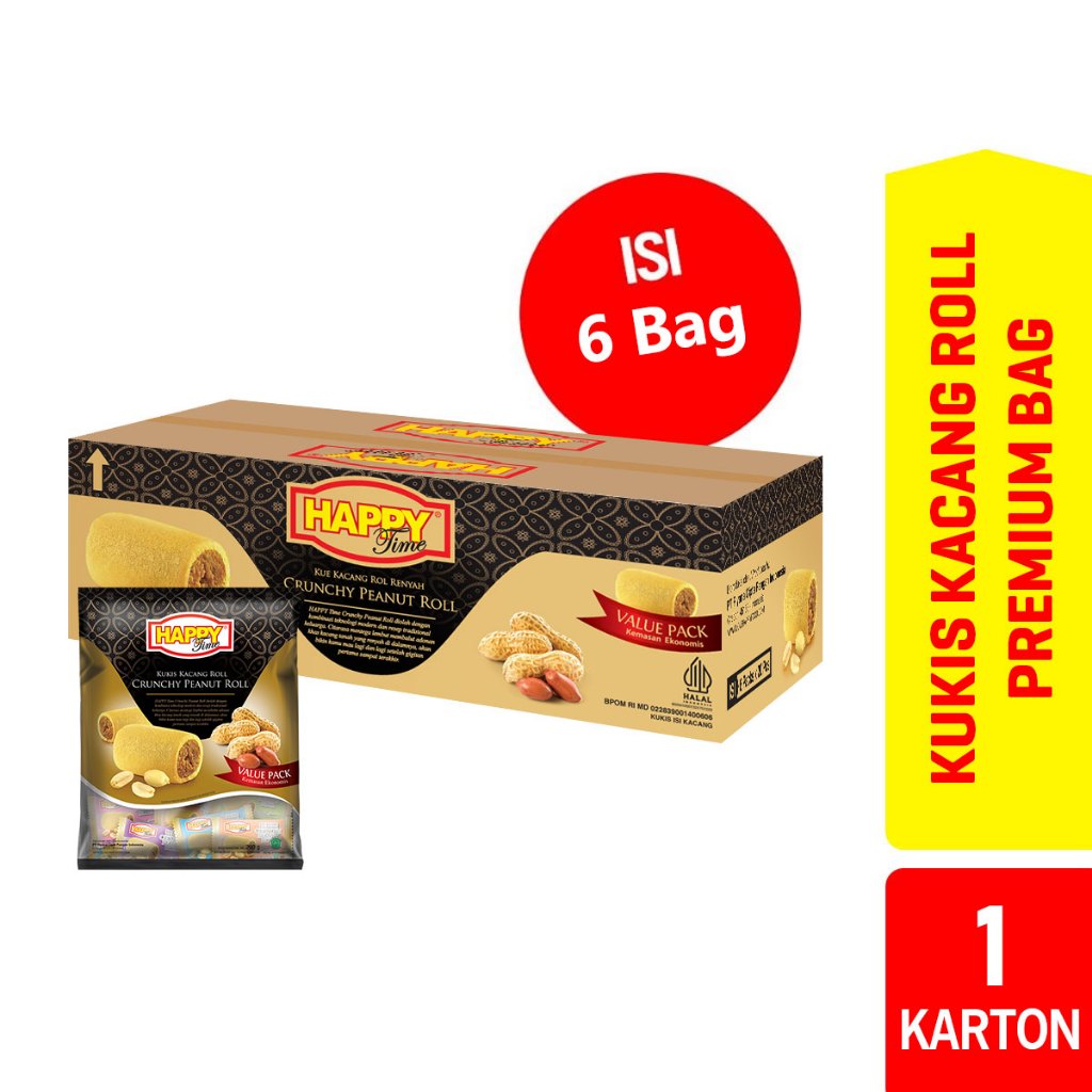 

Happy Time Kukis Kacang Roll Premium Bag (1 Karton Isi 6 Bag)