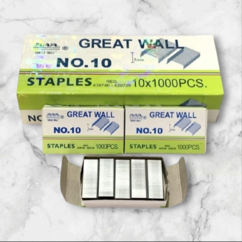 

REFILL/ ISI STAPLES GREAT WALL no 10 ORI ( PAK