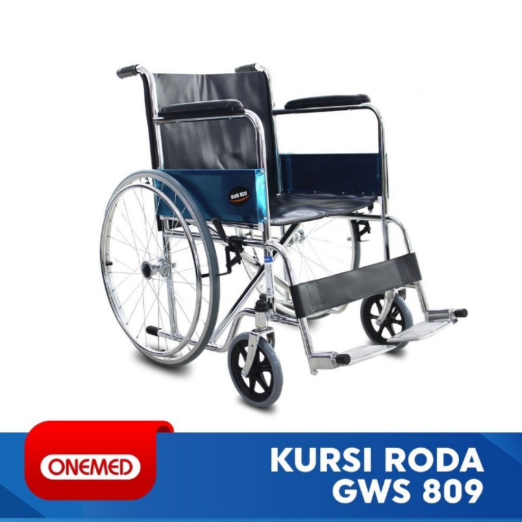 Kursi Roda Onemed/Kursi Roda Standar Onemed/Kursi Roda Standar Rumah Sakit ?Kursi Roda GWS 809 OneMe