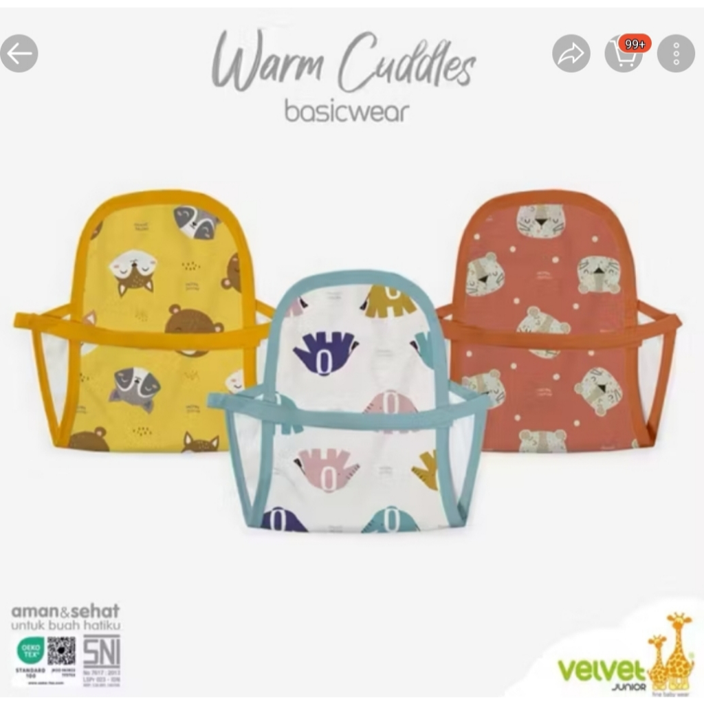 Velvet Junior Popok Newborn 1 set isi 3 Motif