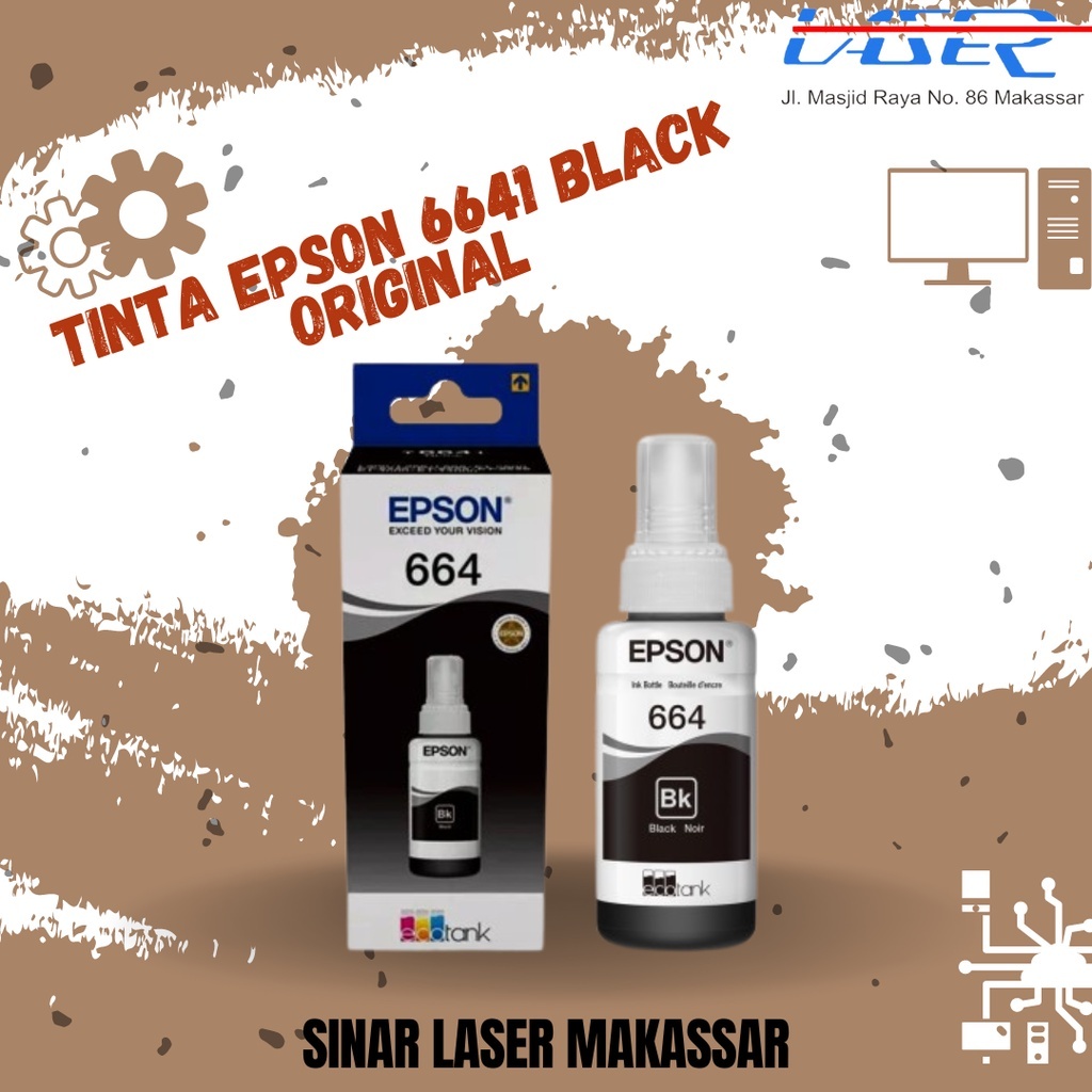 TINTA EPSON 664 BLACK / TINTA PRINTER EPSON ORIGINAL