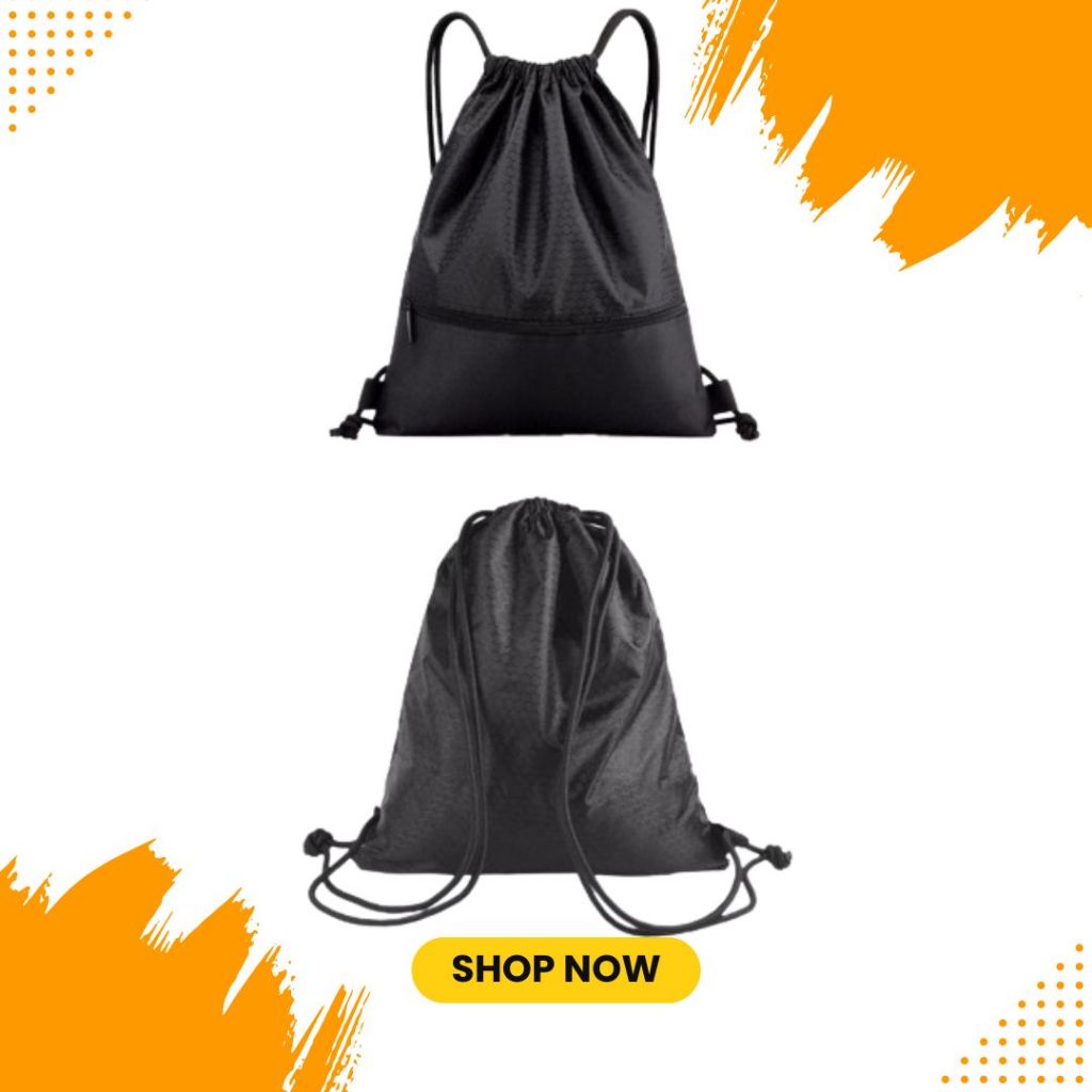 Tas Serut String Bag Drawstring / GymSack Olahraga Gym Fitness Basket Renang Lari Running Futsal Fas