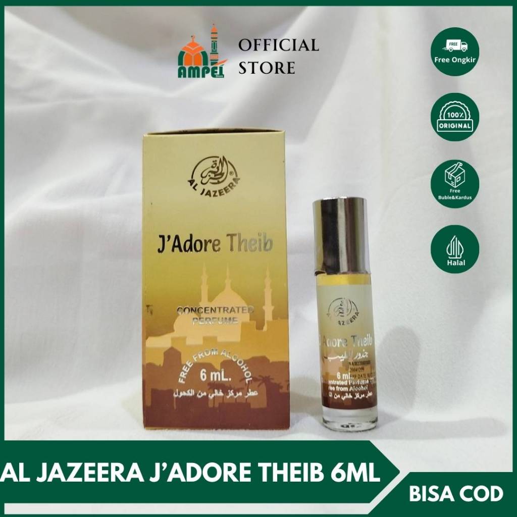 Parfum Sholat Al Jazeera J'Adore Theib Roll On 6ml Aroma Fresh Maskulin Biasa Untuk Pengajian Maulid