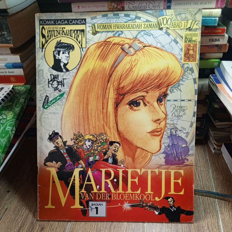 MARIETJE Van der bloemkool, komik laga canda, legenda Sawung kampret, roman hwarakadah zaman VOC aba