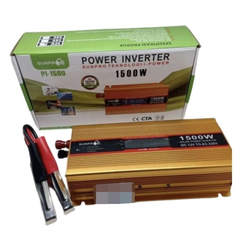 SUNPRO Power Inverter 1500W Inverter PI 1500 | Inverter Power DC To AC 1500 Watt SUNPRO Pl-1500 With