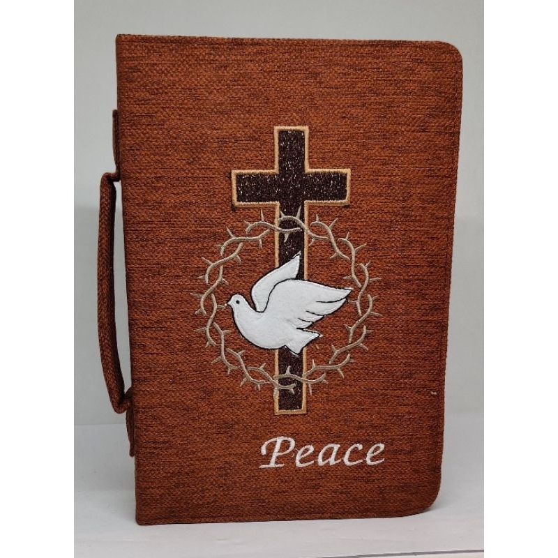 

SAMPUL ALKITAB MANULA MOTIF "PEACE COKLAT