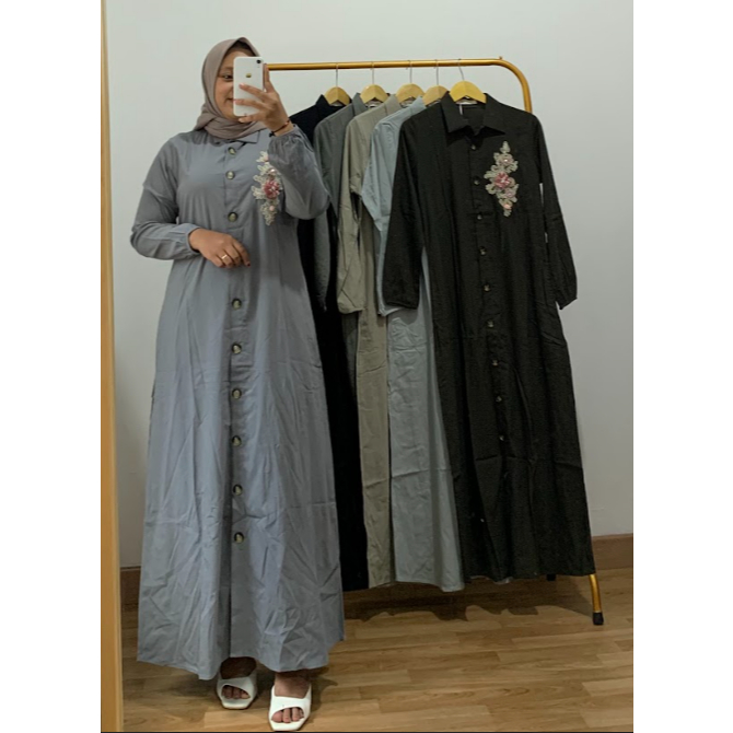 MDLY Fashion muslim baju gamis wanita Dress Muslim Zalika by mdly