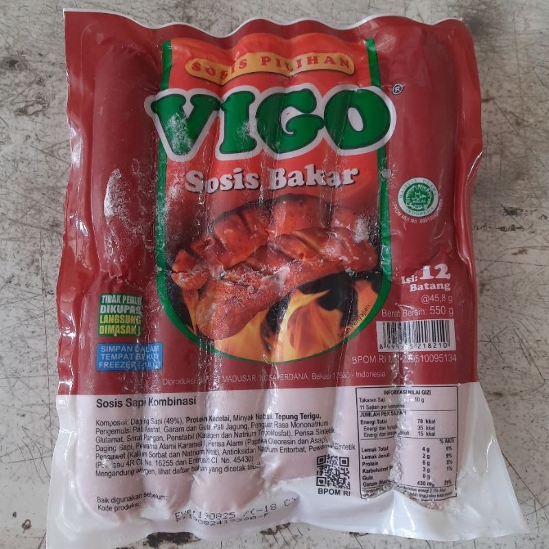 

Vigo Sosis Bakar Sapi isi 12 / Sosis besar / sosis bakar murah / bekasi / sosis enak