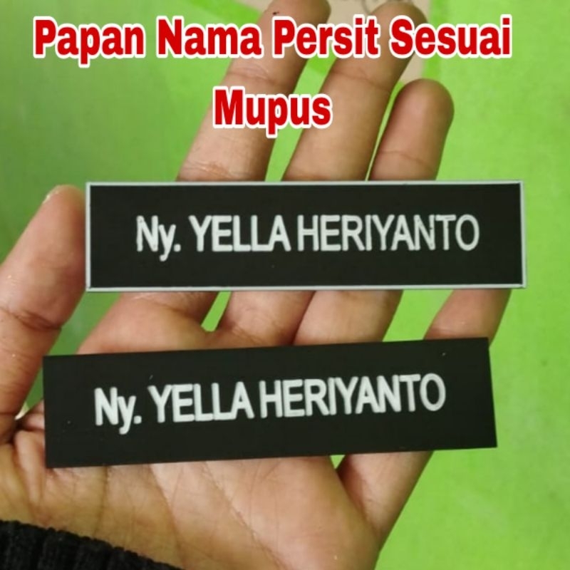 

Papan Nama Persit Sesuai Mupus ukuran 2 x 8 font Arial