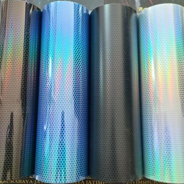 STIKER SKOTLET HYBRID TRANSPARAN HOLOGRAM MOBIL MOTOR SIAP PAKAI-STIKER LAMPU KACA MOBIL NYALA