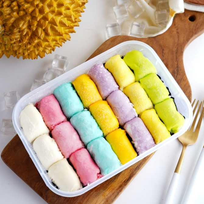 

Pancake durian medan rainbow mini isi 10/15/21pcs frozen