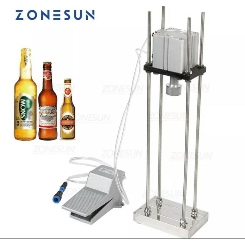 ZONESUN Pneumatic Capping Machine /Mesin Penutup Tutup Botol