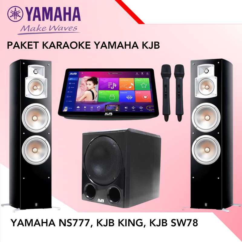PAKET KARAOKE YAMAHA NS777 SPEAKER KJB HM-88 KING KARAOKE PLAYER SW78 SW-78 SUBWOOFER