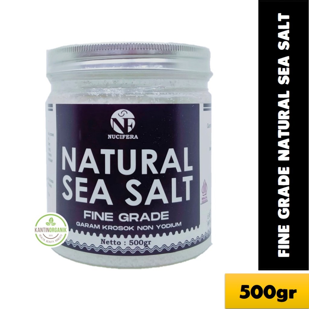 

Natural Sea Salt Fine Grade / Garam Laut Alami Nucifera 500gr