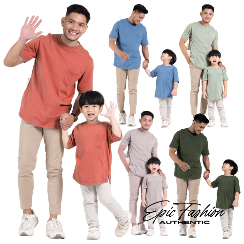 Kaos couple ayah dan anak basic koko kurta terbaru
