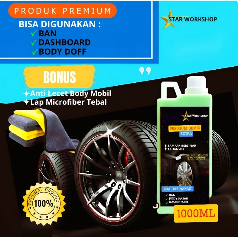 Semir Ban Ekstra untuk Perawatan Mobil / Semir Ban PREMIUM 1LITER / KOSENTRAT SEMIR original, Semir 