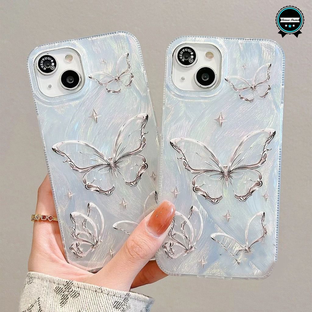 Ss944 Silikon Case Clarity Butterfly Hardcase casing Hp compatible For VIVO Y29 Y02 V40 LITE Y19S 5G