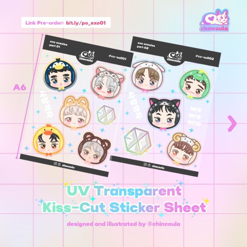 

chincoula - EXO UV Transparent Kiss-Cut Sticker Sheets