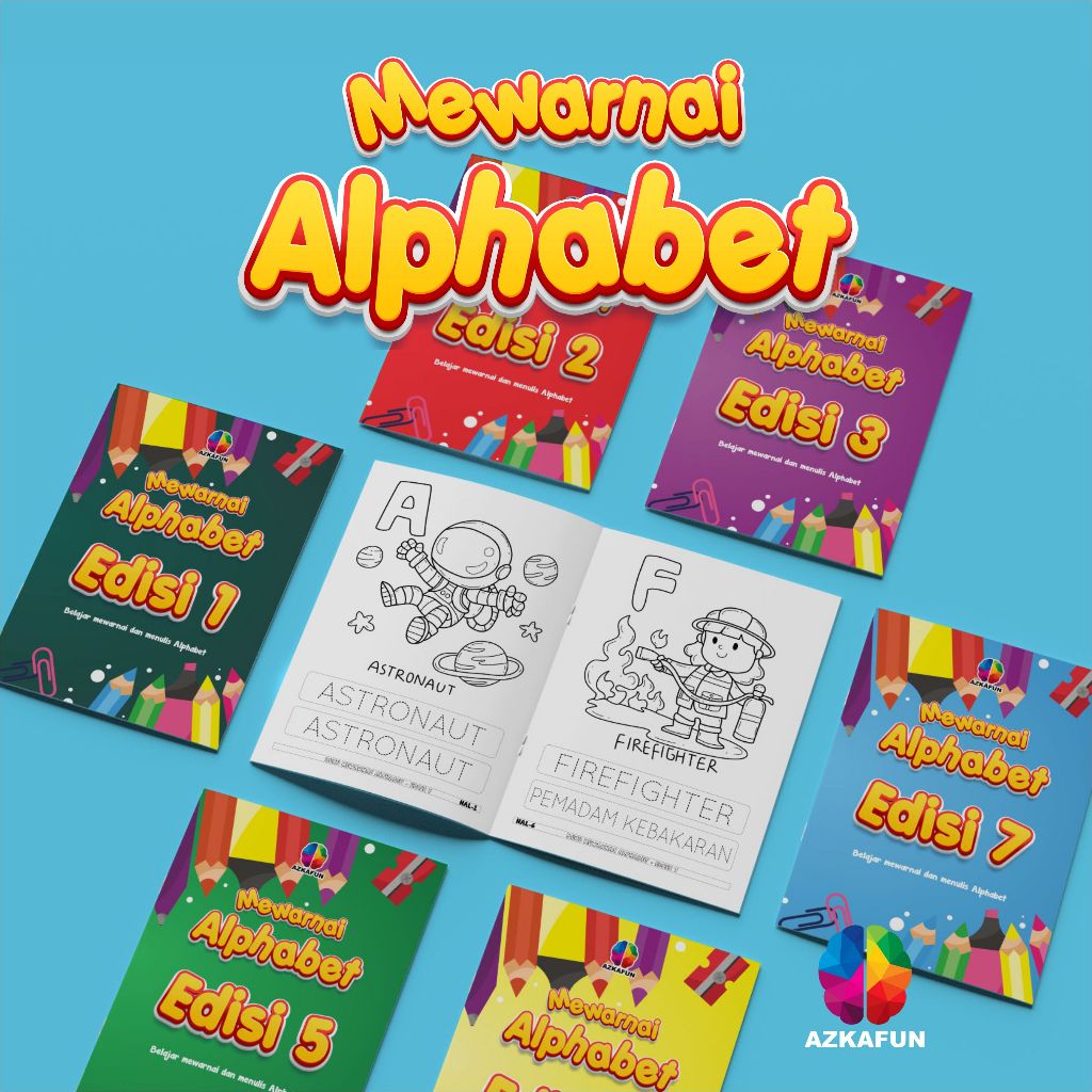 BUKU MEWARNAI ALPHABET - buku mewarnai anak