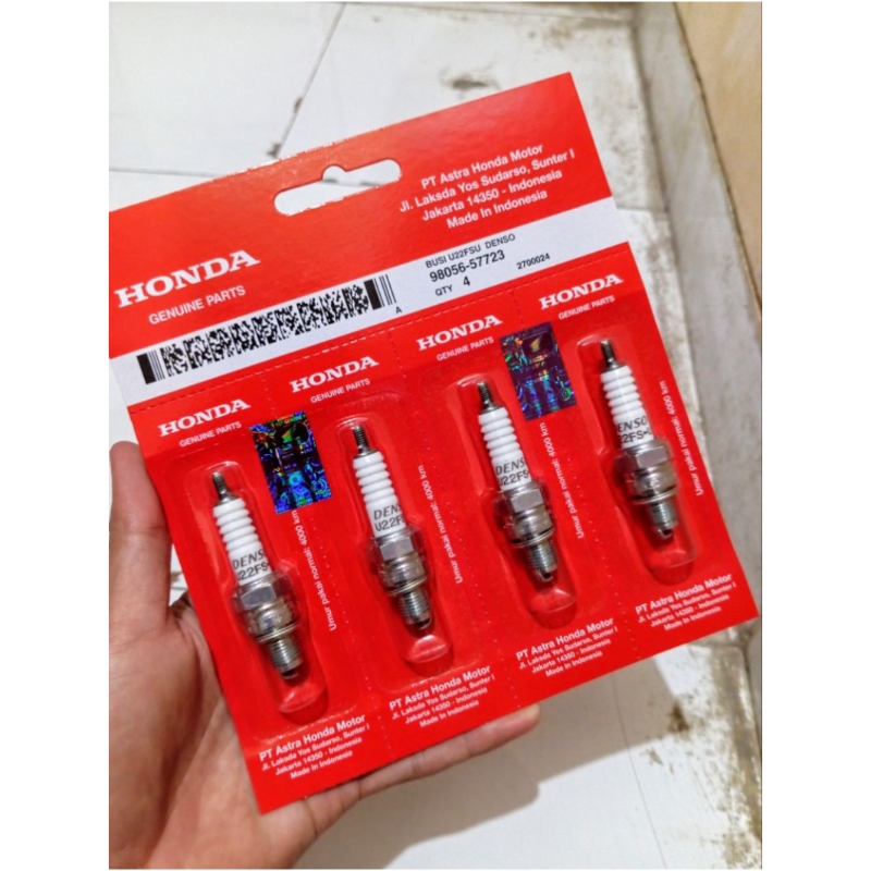 BUSI AHM U22FSU Denso honda busi motor supra, grand, supra fit, busi original honda