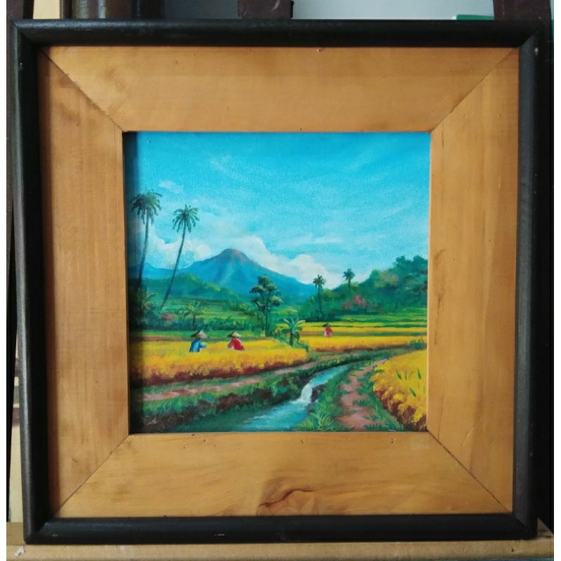 LukisanTanganPemandanganSawah