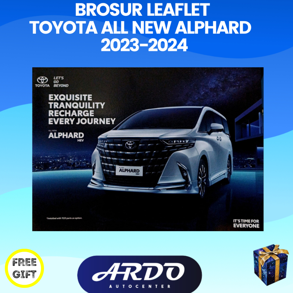 Brosur katalog mobil Toyota All New Alphard Hybrid dan Alphard gen 4 2023-2024 leaflet