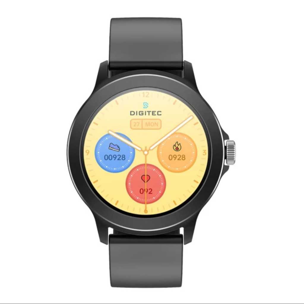 Jam tangan Wanita Digitec Smartwatch Nova tali karet bulat analog original