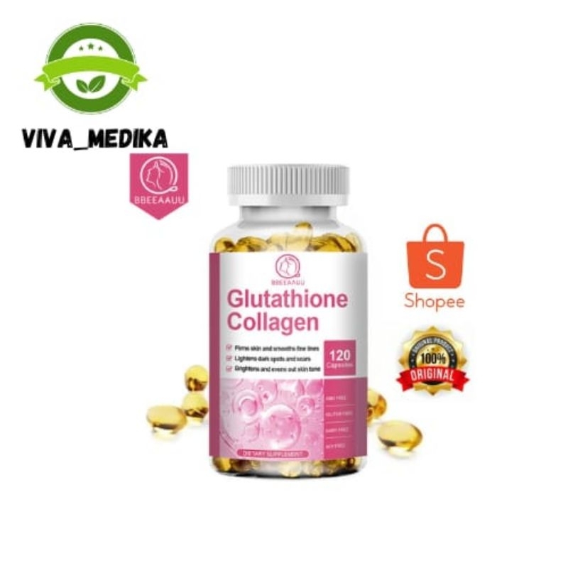 BBEEAAUU Glutathione Collagen Capsules Whitening Skin Anti Aging Collagen Glow Capsule Beauty Supple