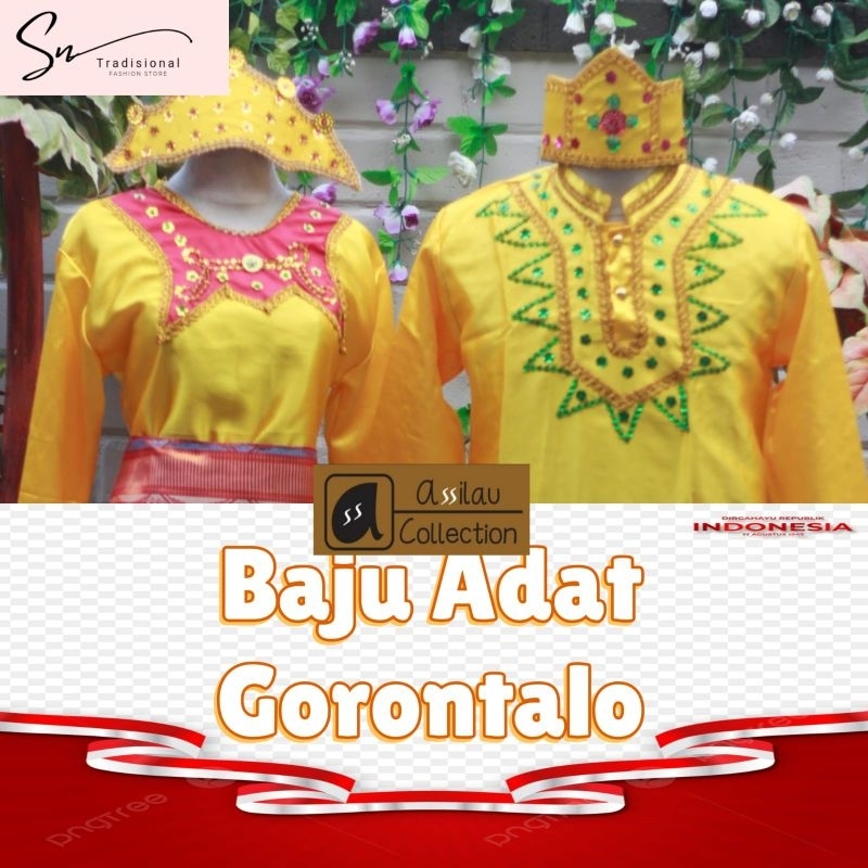 Pakaian adat Gorontalo/ baju Gorontalo/adat Gorontalo (Dewasa)