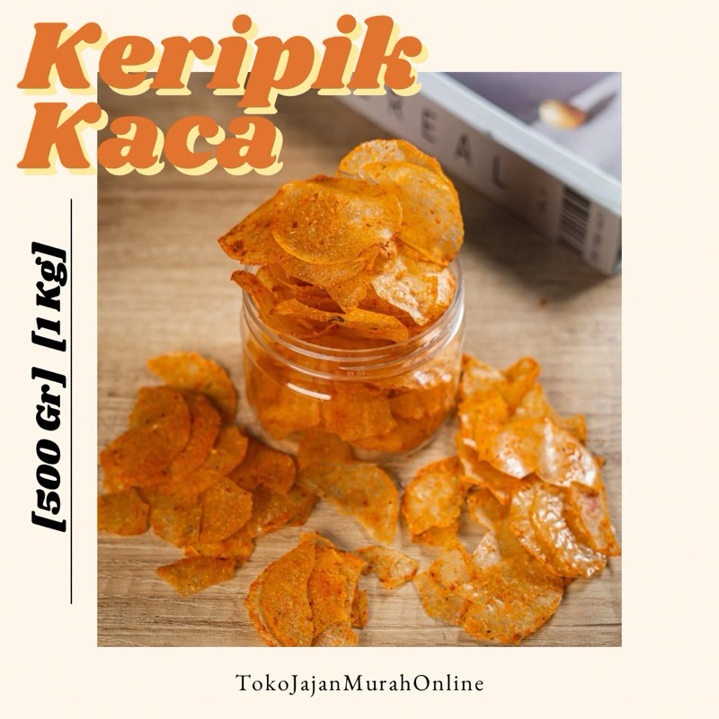 

Camilan Snack Keripik Kaca Pedas Balado Kiloan Renyah & Crunchy Snack Viral [500 gr] [1kg]