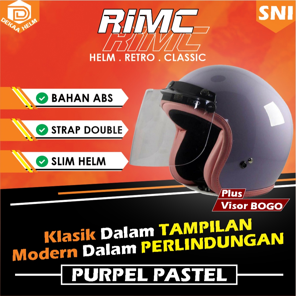 HELM HELEM HLEM HLM HELMET MOTOR RIMC CLASSIC KLASIK MURAH TERBARU BERKUALITAS KEREN PRIA WANITA COW