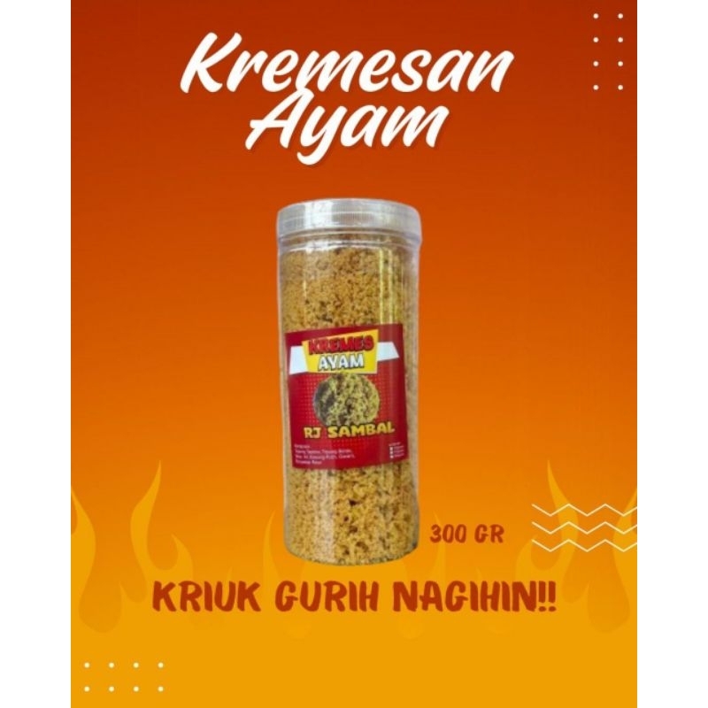 

Kremesan Ayam / Kremes Ayam Rj Sambal kemasan 300 gram