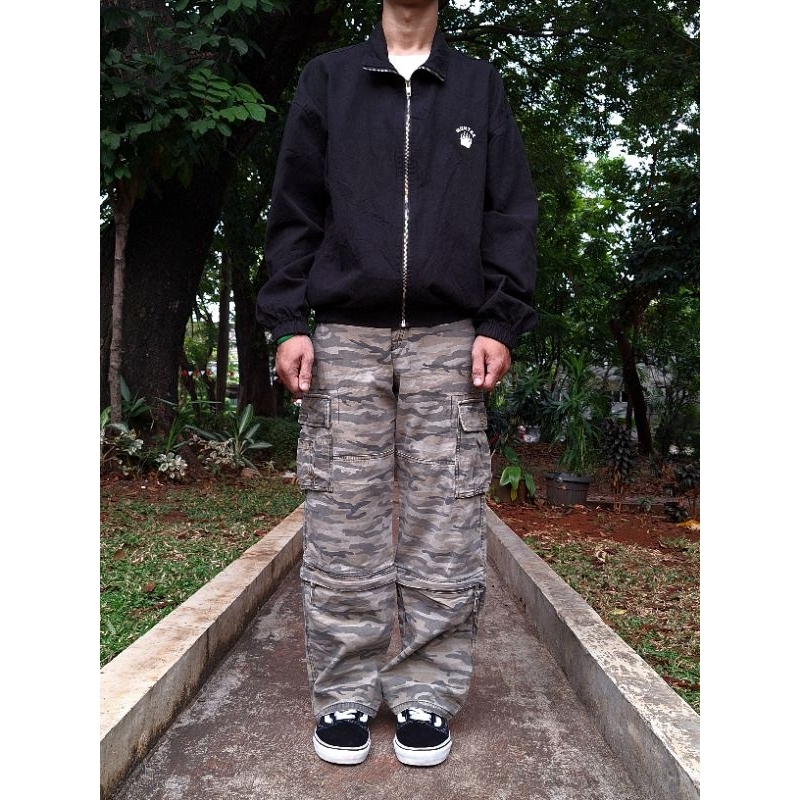 cargo pants camo vintage - celana panjang cargo army second bahan tebal