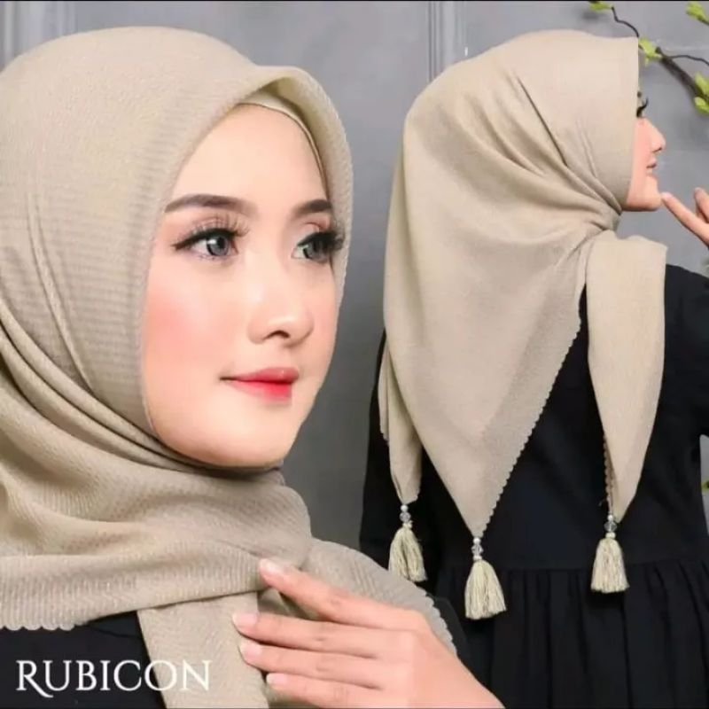 AUSYA  HIJAB SEGI EMPAT POTTON STAR TASSEL JAMBUL||HIJAB SQUARE WAFLE RUBICON TASSEL||HIJAB TASSEL