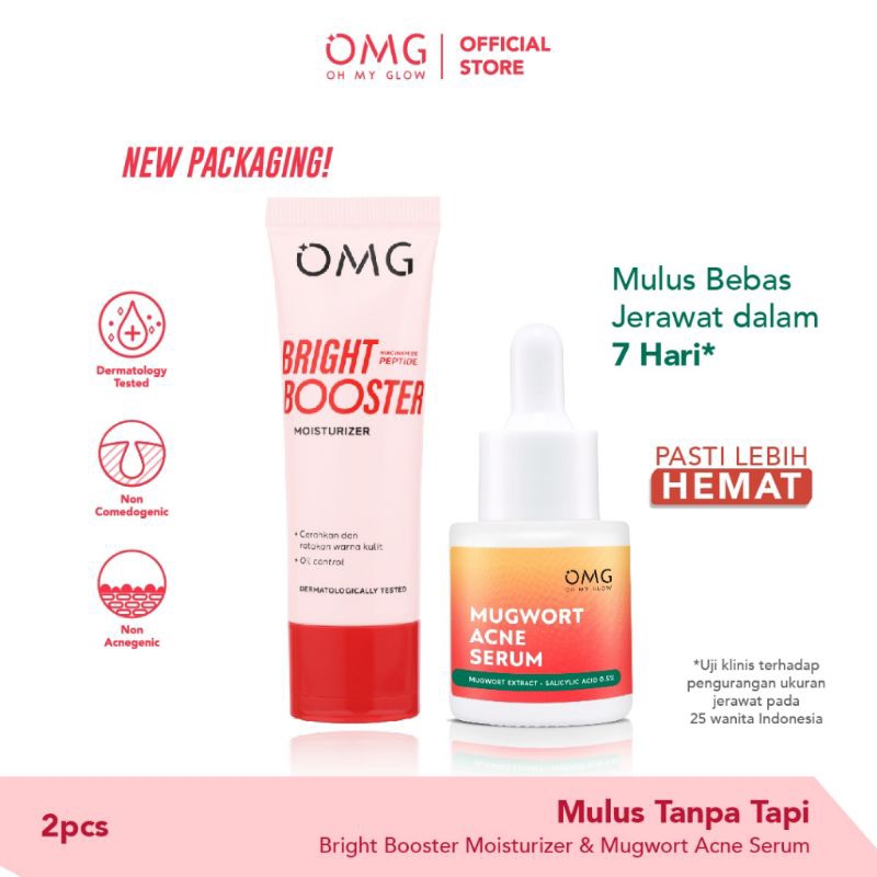 OMG oh my glow serum acne dan moisrezer cream glow peach