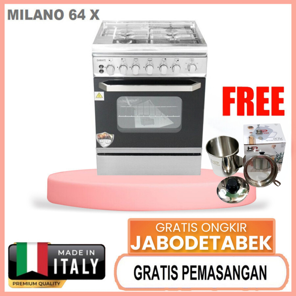 FREESTANDING COOKER DIAMANTE MILANO 64X / LG Kompor Standing Garansi Resmi