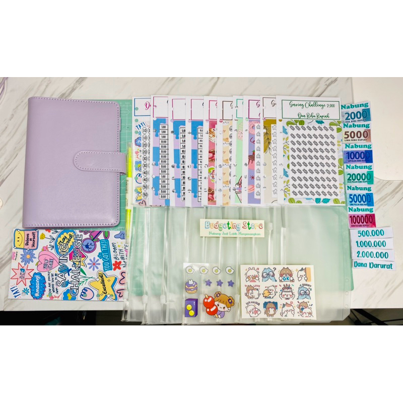 

PAKET NABUNG BINDER LENGKAP TERMURAH EKONOMIS 10 ZIPLOCK 10 CHALLENGE FREE STABILO SUPER LENGKAP NABUNG