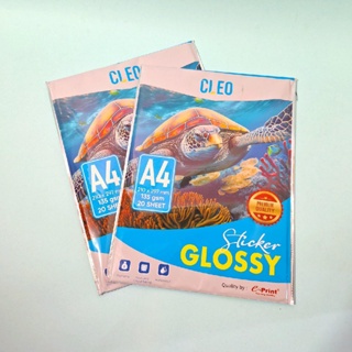 

Kertas sticker glossy A4 Cleo 1 pack isi 20 lembar