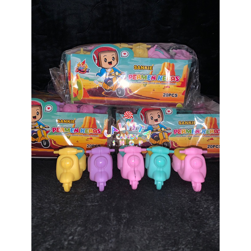 

PERMEN BENTUK VESVA SCOOTER ISI 20 PCS / BOX