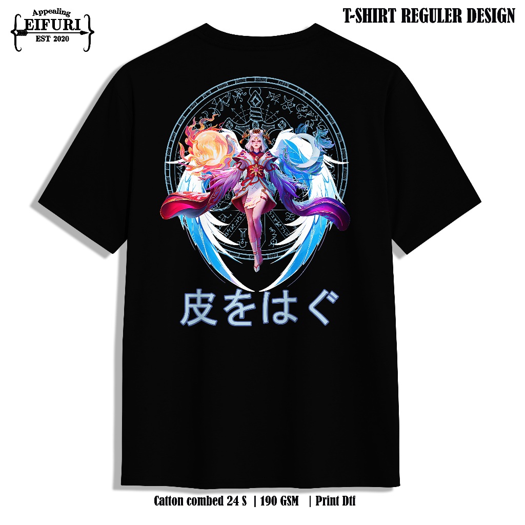 kaos hero mobile legend Lunox T-Shirt Japanese style Kaos Anime catton combed 24s Eifuri Store