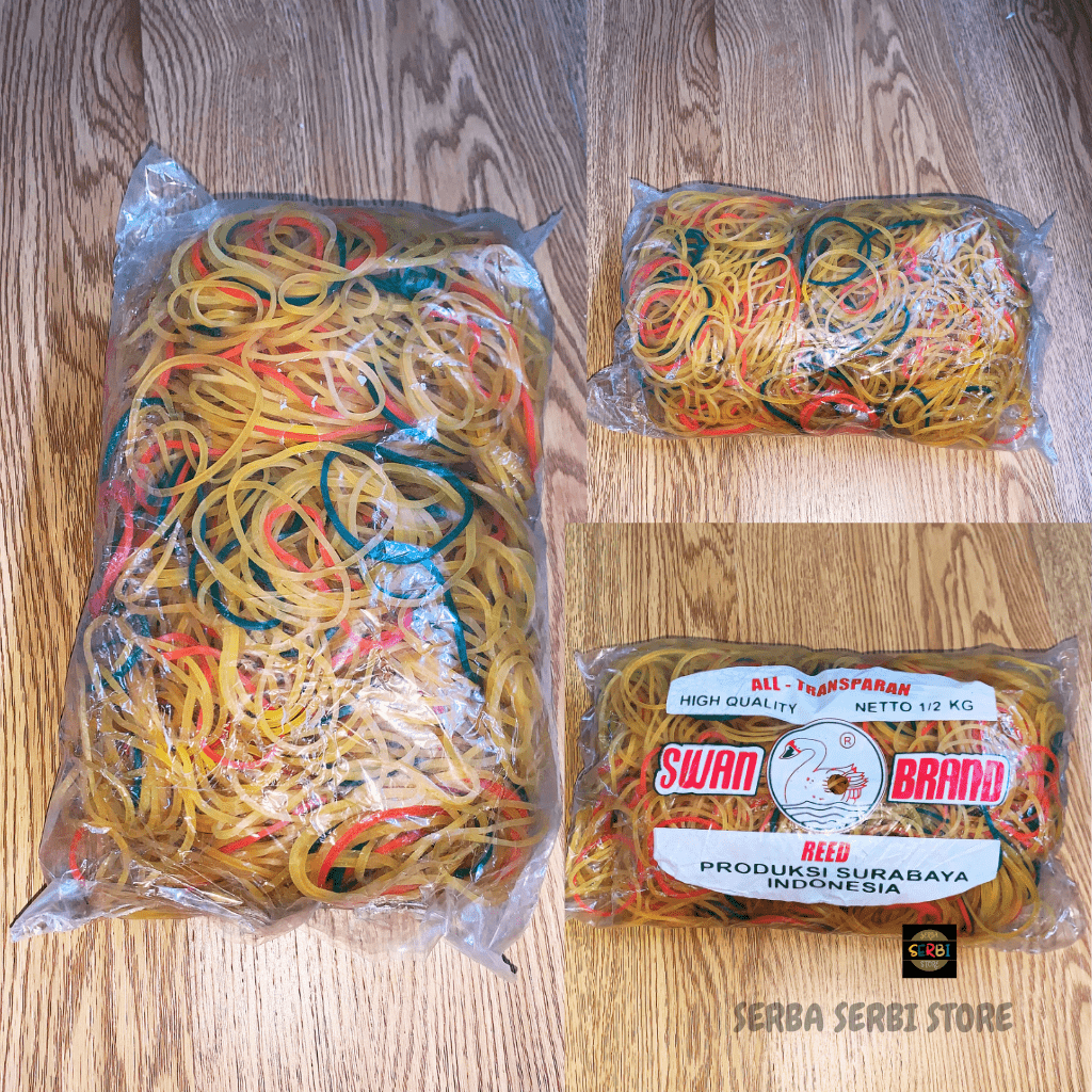 KARET GELANG MENTAH TIDAK MUDAH PUTUS / KARET PENTIL / KARET BUNGKUS 1/2 KILO