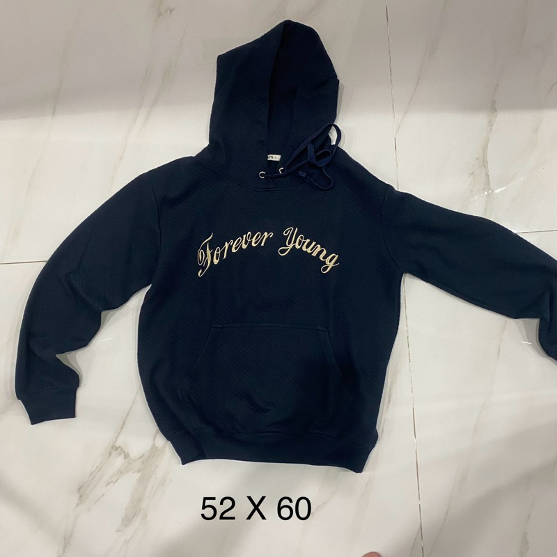 [Preloved] Buti Jaket Hoodies Unisex Cowok Cewek Biru Hoody